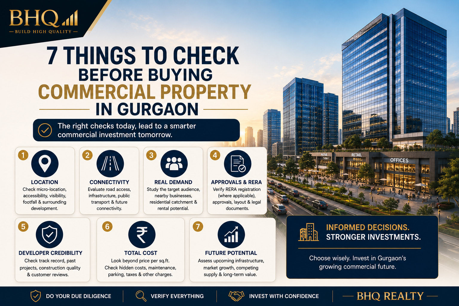 7 Things to Check Before Buying Commercial Property in Gurgaon