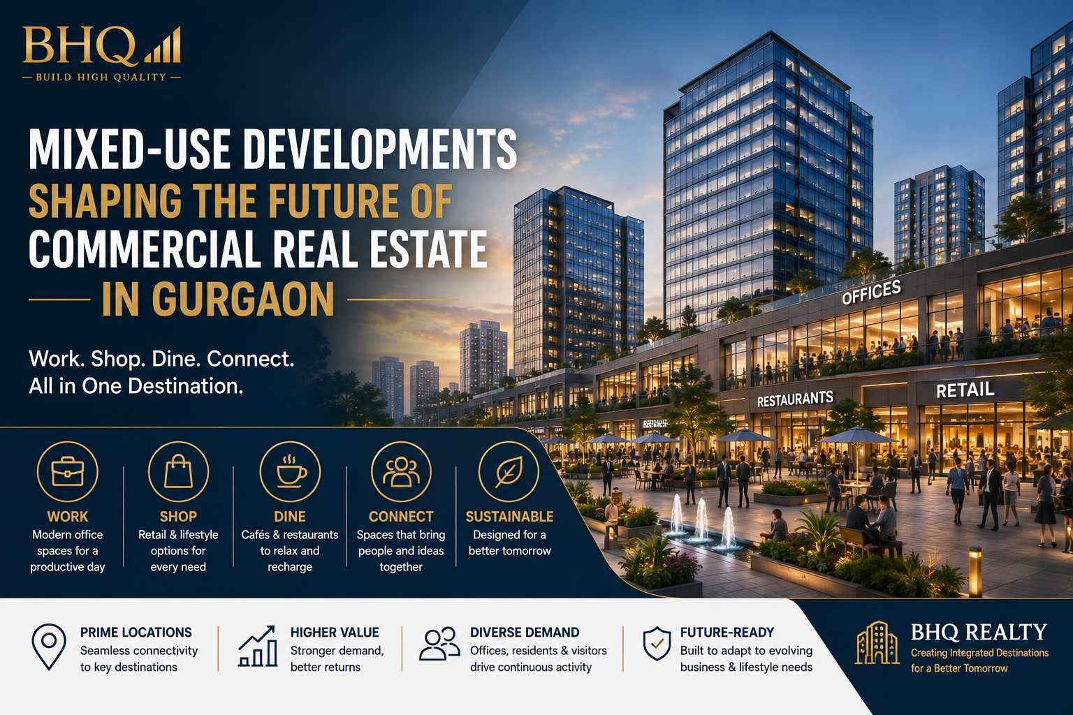 Why Mixed-Use Developments Are Shaping the Future of Commercial Real Estate in Gurgaon