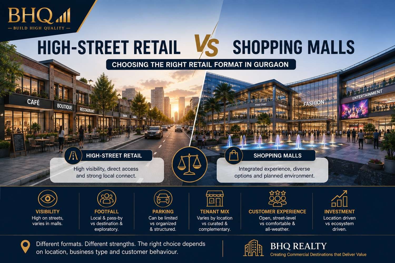High-Street Retail vs Shopping Malls in Gurgaon: Which Commercial Format Is Winning?